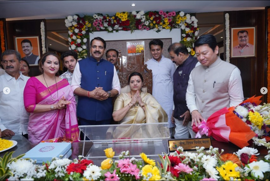 The oath-taking ceremony of the Honorable Mayor Mrs. Dimple Vinod Mehta ji and Honorable Deputy Mayor Mr. Dhruvkishore Patil ji of Mira Bhayandar Municipal Corporation